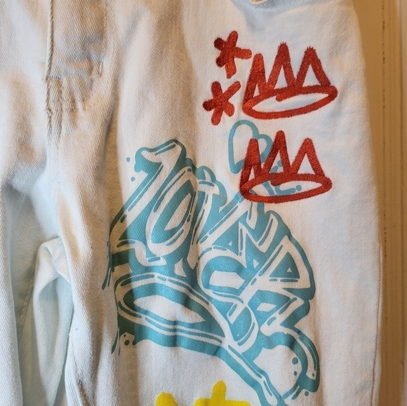 8ighth Dstrkt white denim Graffiti mens 34WX32L - Picture 16 of 16